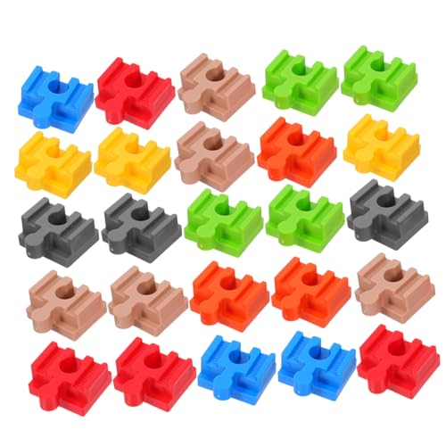 SHINEOFI 28 Stück Teiliges Bunte Holzschienenverbinder für Holzeisenbahnen Kompatibel mit Gängigen Systemen Langlebiges Naturholz Kreative Farbgestaltung für Spielerisches Lernen und SHINEOFI 28 Stück Teiliges Bunte Holzschienenverbinder für Holzeisenbahnen Kompatibel mit Gängigen Systemen Langlebiges Naturholz Kreative Farbgestaltung für Spielerisches Lernen und von SHINEOFI