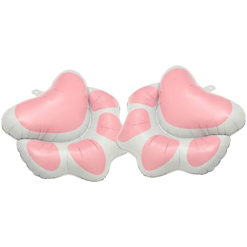 SHINEOFI 2Pcs Dog Paw Shaped Balloons Aluminum Foil Balloons Cartoon Puppy Paw Balloons Inflatable Dog Paw Balloon Decorations for Kids Pets Birthday Party Supplies Balloons, Pink von SHINEOFI