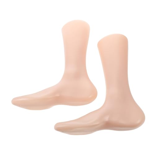 SHINEOFI 2st Fußform-Schuhspanner Gefälschter Fuß Schaufensterpuppe Für Socke Sockenhalter-Display Mannequin-fußanzeige Socken Fußmodell Schaufensterpuppenfüße Für Socken Plastik Beige von SHINEOFI