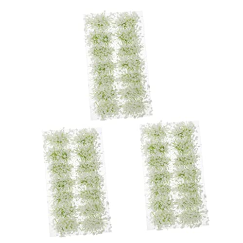 SHINEOFI 3 Kisten Grasschuppen Rasendekorationen Grasgeländepulver Pflanzen Im Freien Sand Rasendekoration Für Draußen Bahnlandschaft DIY Zubehör Kunststoffharz Dicht Weiß von SHINEOFI