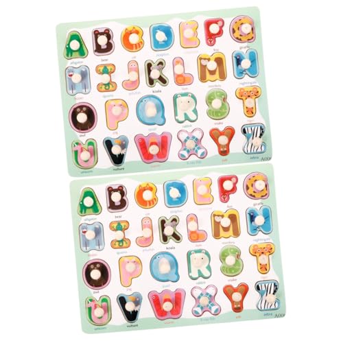 SHINEOFI 3 Sätze Aufklärungsgremium Für Früherziehung Kinderspielzeug Lernspielzeug Alphabet-bodenpuzzle Alphabet-rätsel -Puzzle Alphabettafel Puzzle-Spielzeug Passendes Spielzeug Holz von SHINEOFI