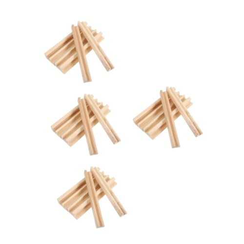 SHINEOFI 3 Sätze Englische Alphabetbasis Dominosteine ​​aus Holz Kartenspielhalter Dominoständer Aus Holz, Dominohalter Spielständer Spielkartenhalter Beige Kiefernholz 6 Stück * 3 von SHINEOFI