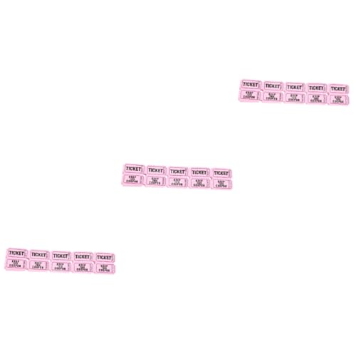 SHINEOFI Etikett 300 STK Lotterie-Ziehungsscheine das ereignis The Reign The Spielkarten Draw Etiketten Fahrkarte Tickets in großen Mengen Hochzeit Eintrittskarten Zubehör Los Papier Rosa von SHINEOFI