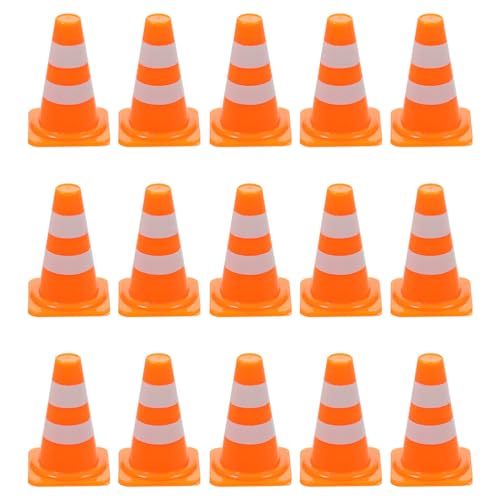 SHINEOFI 30Pcs Mini Traffic Sign Miniature Traffic Signs Decorations Small Roadblock Signs Toys Miniature Traffic Cone Toys for Kids Toys Pretend Play Street Sign von SHINEOFI