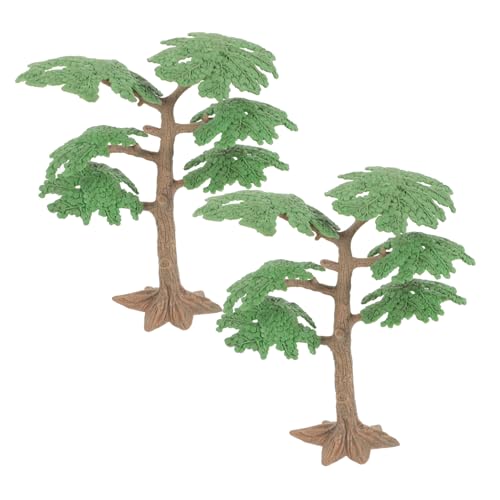 SHINEOFI 4 Stück Bonsai Baum simuliert Puppenhauszubehör Zugverzierung Ornament künstliche Pflanzen Landschaftsmodellbaum Zypressenbaum-Modell Haushalt Anlage Topfpflanze Bahn schmücken von SHINEOFI