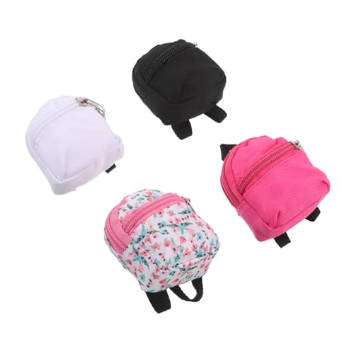 SHINEOFI 4stücke Miniatur-Rucksack Aus Polyester Für Puppen Mit Reißverschluss Kleine Tasche Als Ankleidezubehör Für Minipuppen Zum Rollenspiel Für Puppenhaus-setups SHINEOFI 4stücke Miniatur-Rucksack Aus Polyester Für Puppen Mit Reißverschluss Kleine Tasche Als Ankleidezubehör Für Minipuppen Zum Rollenspiel Für Puppenhaus-setups von SHINEOFI
