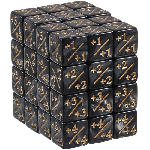 SHINEOFI 48-teiliges Zählerwürfel-Set, Acryl-Token-würfel, Kartenspiel-zubehör, Schwarz SHINEOFI 48-teiliges Zählerwürfel-Set, Acryl-Token-würfel, Kartenspiel-zubehör, Schwarz von SHINEOFI