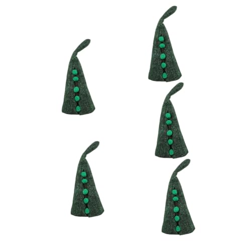 SHINEOFI 5st Erbsenhut Hüte Kostüme Zaubererhut Kostüm Kronenhut Für Partykostüm Hut Hexenkostüm Mütze Hexenzauberer-hörnerhut Halloween- Neuheit Hut Olive Green Gefühlt von SHINEOFI