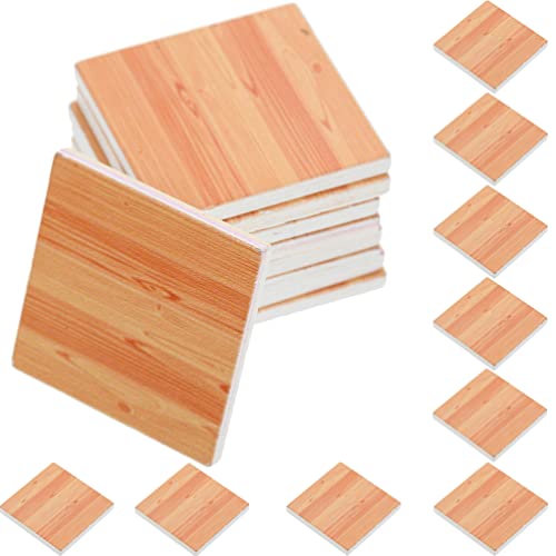 SHINEOFI Dollhouse Floor 27Pcs Miniaturpuppenhouse Fußboden Mini Holz Dielen Dollhouse Floor Fliesen Dollhouse Möbelzubehör Für Mini House Supplies von SHINEOFI