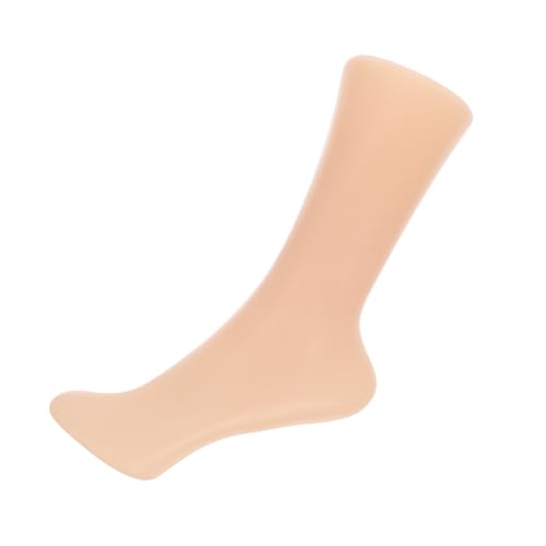 SHINEOFI Fußform Sockenform falsche Füße Mannequin-Fuß Socken Fuß Schaufensterpuppe Schuhform Fußdisplay für Socken Sockenmodell Socken Fußmodell Schaufensterpuppe für Socke Plastik Beige von SHINEOFI