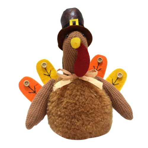 SHINEOFI Handgemachte Thanksgiving Truthahn Plüsch Puppe Dekoration Weiches Stofftier Spielzeug Für Herbstfotografie Herbst Tischdekoration SHINEOFI Handgemachte Thanksgiving Truthahn Plüsch Puppe Dekoration Weiches Stofftier Spielzeug Für Herbstfotografie Herbst Tischdekoration von SHINEOFI