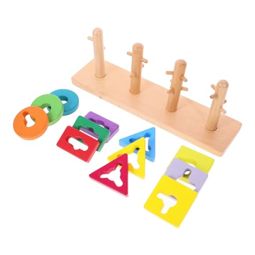 SHINEOFI Holz Bausteine Set Geometrische Formen Lernspielzeug für Kleinkinder Teilig Interaktives Montessori Puzzle Fördert Logisches Denken Farben und Zahlenverständnis Handliches SHINEOFI Holz Bausteine Set Geometrische Formen Lernspielzeug für Kleinkinder Teilig Interaktives Montessori Puzzle Fördert Logisches Denken Farben und Zahlenverständnis Handliches von SHINEOFI