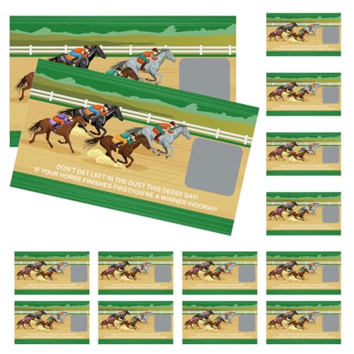 SHINEOFI Horse Derby Rubbelkarten-Set – Pferderennen-Partyspiel Rubbelkarten – Pferderennen-Glücksspiele – Horse Derby Partyzubehör-Spiel – Junggesellenabschiedsspiele von SHINEOFI