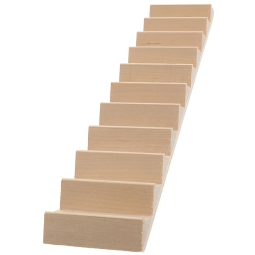 SHINEOFI Miniatur-holztreppe, Puppenhausmöbel im Maßstab 1/12, Minitreppe, 12,20 X 2,2 X 0,9 Zoll, DIY-zubehör für Die Puppenhausdekoration SHINEOFI Miniatur-holztreppe, Puppenhausmöbel im Maßstab 1/12, Minitreppe, 12,20 X 2,2 X 0,9 Zoll, DIY-zubehör für Die Puppenhausdekoration von SHINEOFI