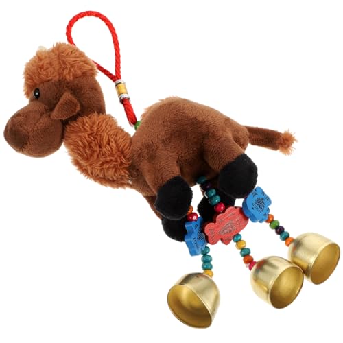 SHINEOFI Plush Camel Keychain Small Stuffed Animal Keychain Cartoon Camel Key Ring Adorable Animal Camel Doll Toy for Kids Easter Party Favors Backpack Purse Haandbag Hanging Pendant, Brown von SHINEOFI