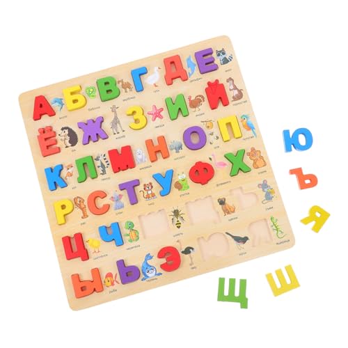 SHINEOFI Russisches Alphabet Holzpuzzle für Pädagogisches Vorschulspielzeug Robustes Buchstaben Lernbrett Fördert Feinmotorik und Kreativität Tragbar für Familie und Reise SHINEOFI Russisches Alphabet Holzpuzzle für Pädagogisches Vorschulspielzeug Robustes Buchstaben Lernbrett Fördert Feinmotorik und Kreativität Tragbar für Familie und Reise von SHINEOFI