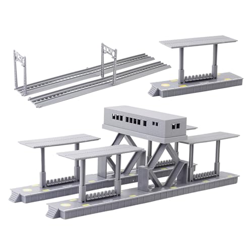 SHINEOFI Zugmodellsatz Sandtischmodell Modellbahnstation Zubehör für die Eisenbahnszene Zugmodellschmuck Miniaturzubehör Gebäude für Modelleisenbahnen sandtisch DIY zubehör Plastik Grau SHINEOFI Zugmodellsatz Sandtischmodell Modellbahnstation Zubehör für die Eisenbahnszene Zugmodellschmuck Miniaturzubehör Gebäude für Modelleisenbahnen sandtisch DIY zubehör Plastik Grau von SHINEOFI