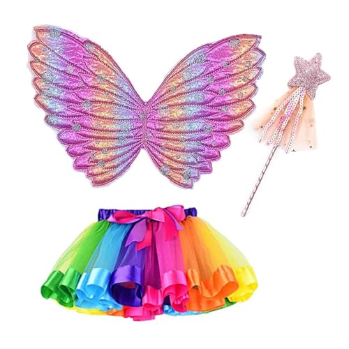 1 Set Fairy Stick Enhance Atmosphäre ausgezeichnete Fairy Stick Angel Wings Short Rock Bühnenbühne Set Rosa von SHINROAD