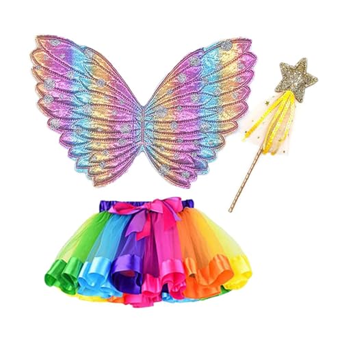 1 Set Fairy Stick Enhance Atmosphäre ausgezeichnete Fairy Stick Angel Wings Short Rock Bühnenbühne Set Rosenrot von SHINROAD