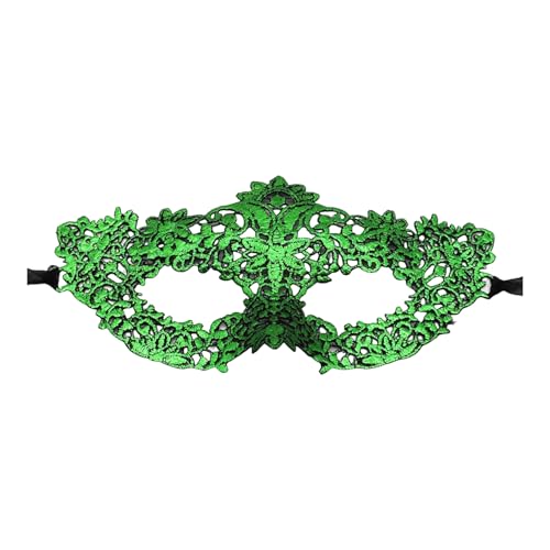 SHINROAD Elegante Party Maske Maskerade Spitze Damen venezianische Halbgesicht für Maskeraden Kostüm Partys Abschlussball Karneval Accessoire besondere Anlässe Grün von SHINROAD