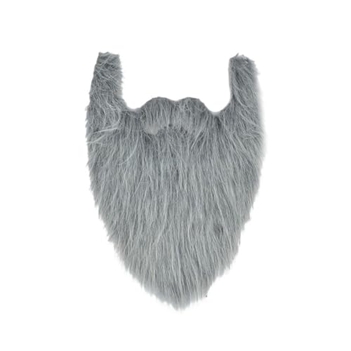 SHINROAD Fancy Dress Fake Beard Festliche Atmosphäre Gefälschter Bart Rollenspiel Cosplay Kostüm Requisite Lange Fluff Bärte Weihnachtsmann Schnurrbart Weihnachten Party Supply Grau 1 Einheitsgröße von SHINROAD