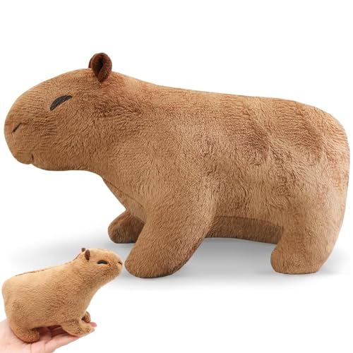 SHIQUAN Simulation Capybara Plüschtier,Realistische Plüschtiere,Simulation Meerschweinchen Kuscheltier,Niedlichen Capybara Plushie,Simulation Tier Capybara Plushies Puppen Gefüllt Kissen für Kinder von SHIQUAN