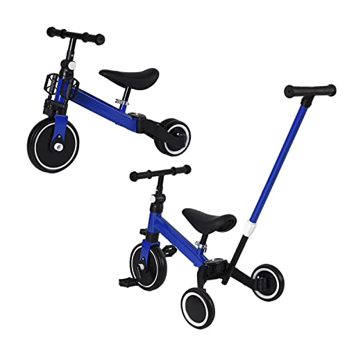 4-in-1 Dreirad Baby Skalierbares Dreirad Fahrrad Kinder Fahrrad Laufrad Skalierbares Mini Laufrad / Laufrad mit Schiebegriff und abnehmbaren von SHISHI