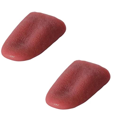 2 PCs schreckliche Zungenpropie, Halloween falsche Zunge falsche Zunge schreckliche Zungenprops -Tricks Zungenspielzeug, Requisitentricks Zungenspielzeug, realistische falsche Zunge, Comedy Zaubertri von SHITOOMFE