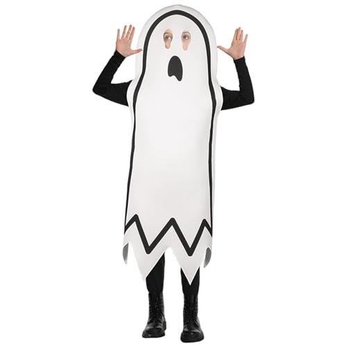 Kleinkind -Geisterkostüm, Halloween Ghost -Kostüm, White Tabard Outfit Halloween Kostüme komfortable Cosplay -Requisiten für das Spielen der Spielbühne, s Kinder Kleinkind -Geisterkostüm, Halloween Ghost -Kostüm, White Tabard Outfit Halloween Kostüme komfortable Cosplay -Requisiten für das Spielen der Spielbühne, s Kinder von SHITOOMFE