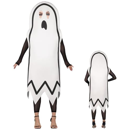 Kleinkind Ghost Kostüm, Halloween Ghost Kostüm, White Tabard Outfit Halloween Kostüme komfortable Cosplay -Requisiten für die Leistung der Spielbühne, M Erwachsene Kleinkind Ghost Kostüm, Halloween Ghost Kostüm, White Tabard Outfit Halloween Kostüme komfortable Cosplay -Requisiten für die Leistung der Spielbühne, M Erwachsene von SHITOOMFE