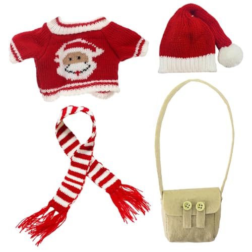 SHITOOMFE Ausgestopfte Tierkleidung Weihnachten niedliche Puppenkostüm umfassen Weihnachtshut, Schal, Pullover und Tasche für Weihnachtsabschlussparty Gefälligkeiten SHITOOMFE Ausgestopfte Tierkleidung Weihnachten niedliche Puppenkostüm umfassen Weihnachtshut, Schal, Pullover und Tasche für Weihnachtsabschlussparty Gefälligkeiten von SHITOOMFE