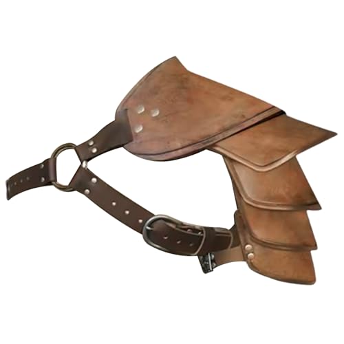 SHITOOMFE Cosplay -Rüstung, Leder Pauldron PU Vintage Schulterpanzerung Verstellbare Wikinger -Schulter für Cosplay Halloween Kostüm SHITOOMFE Cosplay -Rüstung, Leder Pauldron PU Vintage Schulterpanzerung Verstellbare Wikinger -Schulter für Cosplay Halloween Kostüm von SHITOOMFE
