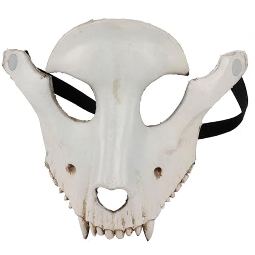 SHITOOMFE Devil Maske, Hirschschädelmaske, 3D PU Halloween Schafschädel, realistische gruselige Party -Requisiten für Halloween Masquerade Carnival Cosplay, 8.7x7.9in SHITOOMFE Devil Maske, Hirschschädelmaske, 3D PU Halloween Schafschädel, realistische gruselige Party -Requisiten für Halloween Masquerade Carnival Cosplay, 8.7x7.9in von SHITOOMFE