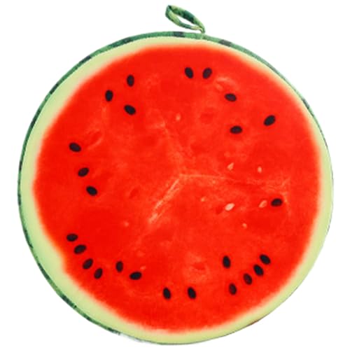 SHITOOMFE Esstuhlkissen Kissen Kissen für Kinder, 13 '' runde Wassermelonkissen Obstsitzpolster Dekorative Obstpolsterkissen Maschine für Zuhause, Sofa, Schlafzimmer, Wohnzimmer von SHITOOMFE