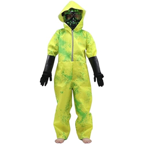 SHITOOMFE Hazmat Kostüm mit Kapuzenblutiger Kids Kids Hazmat Anzug beinhaltet Anzug, Handschuhe und Maske, Kinder kleiden Kostüme für Cosplay, Halloween, Party, L. SHITOOMFE Hazmat Kostüm mit Kapuzenblutiger Kids Kids Hazmat Anzug beinhaltet Anzug, Handschuhe und Maske, Kinder kleiden Kostüme für Cosplay, Halloween, Party, L. von SHITOOMFE
