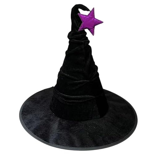 SHITOOMFE Hexenhut 15 Black Gefühlte Zaubererhut mit lila Star Halloween Witch Kostüm Frauen für Cosplay -Party SHITOOMFE Hexenhut 15 Black Gefühlte Zaubererhut mit lila Star Halloween Witch Kostüm Frauen für Cosplay -Party von SHITOOMFE