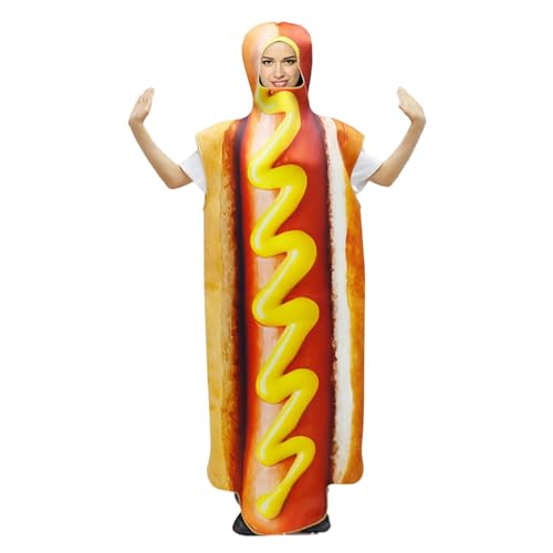 SHITOOMFE Hotdog -Kostüm, Hot Dog -Kostüm Erwachsener Leichtes lustiges Halloween -Kostüme Unisex für Dress -up -Party -Urlaub, One Size SHITOOMFE Hotdog -Kostüm, Hot Dog -Kostüm Erwachsener Leichtes lustiges Halloween -Kostüme Unisex für Dress -up -Party -Urlaub, One Size von SHITOOMFE
