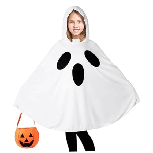SHITOOMFE Kleinkind Ghost Kostüm Weiß Ghost Hooded Halloween Kostüme Poncho Cosplay Outfits SHITOOMFE Kleinkind Ghost Kostüm Weiß Ghost Hooded Halloween Kostüme Poncho Cosplay Outfits von SHITOOMFE