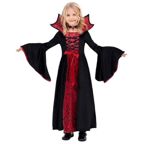 SHITOOMFE Mädchen Vampirkostüm, Vampirkostüm für Mädchen Gothic Royal Kids for Dress Up Party, Cosplay, Themenparty, s SHITOOMFE Mädchen Vampirkostüm, Vampirkostüm für Mädchen Gothic Royal Kids for Dress Up Party, Cosplay, Themenparty, s von SHITOOMFE