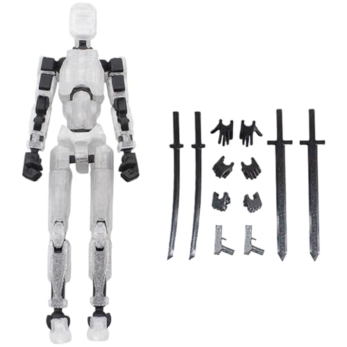 SHITOOMFE Posiable Figure Action -Figuren mit Armen 3D -gedruckte Aktion Figure Modell Mechanische Posenable Abbildung DIY 5.4inde Dekorative Aktion Figure Körper für Tischlager -Regal von SHITOOMFE