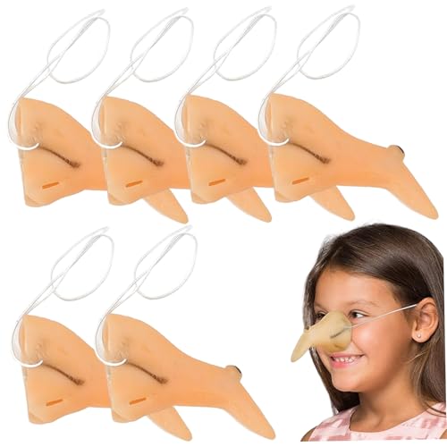 SHITOOMFE Prothese Nase, Hexennase, 6pcs lustige und realistische Vinyl -Hexenzubehör mit Gurt, Halloween -Requisiten für Cosplay, Bühne, Kostüm SHITOOMFE Prothese Nase, Hexennase, 6pcs lustige und realistische Vinyl -Hexenzubehör mit Gurt, Halloween -Requisiten für Cosplay, Bühne, Kostüm von SHITOOMFE
