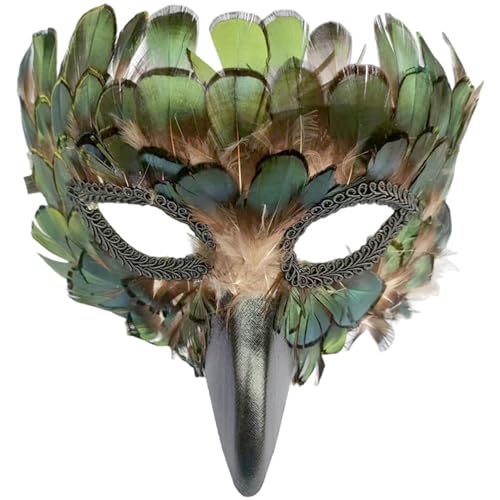 SHITOOMFE Vogelmaske, Adlermaske Mysteriöse Federn Vogeltier halbes Gesicht Maskerade Kostüm für Halloween Mardi Gras Cosplay Party SHITOOMFE Vogelmaske, Adlermaske Mysteriöse Federn Vogeltier halbes Gesicht Maskerade Kostüm für Halloween Mardi Gras Cosplay Party von SHITOOMFE