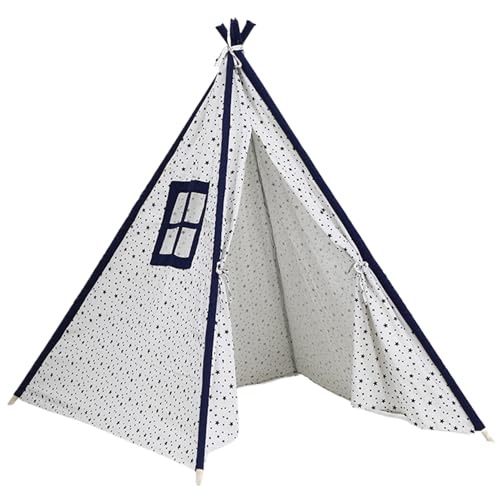 Teepee Zelt für Kinder Kinder Spielen Zelt 51x47x47 '' Tipee Zelt für Kinder tragbare Tipi -Zelt mit Fenster und sicherem Innenzeltspielhaus für Kinder Geburtstagsgeschenke Star Star von SHITOOMFE