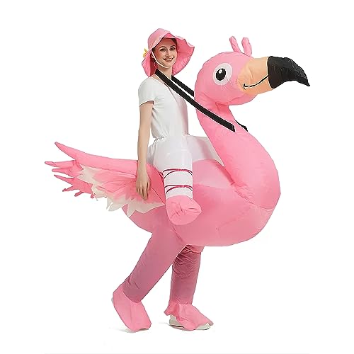 SHMIZZ Aufblasbares Kostüm Flamingo Kostüm für Erwachsene Halloween Aufblasbare Kostüme Karneval Party für Unisex Cosplay Party Kostüm von SHMIZZ