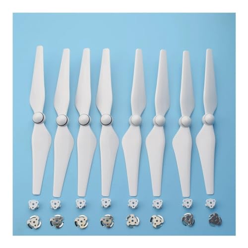 SHMYNEG Propellerteile Schnellverschluss-Propeller-Kunststoffblätter for D-JI Phantom 4/4P/4A/V2.0/4RTK Ersatzzubehör(4 Pair) von SHMYNEG