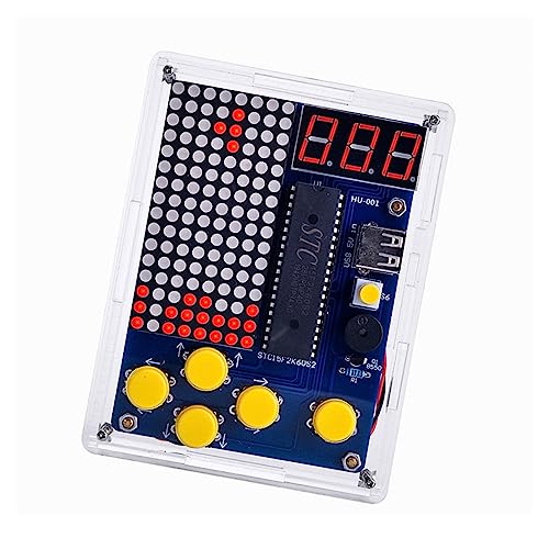 Pixel Spielkonsole Elektronisches Löten Schweißen Tranning Set Retro Spiele 51 MCU mit Acrylgehäuse von SHOOYIO