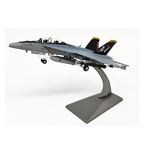 SHOUXI Aerobatic Flugzeug 1/100 US F-14 Fighter Tomcat Jolly Roger Squadron Vf103 Boeing Militärraketenbomber Modell F14 Aus Metalldruckguss(B) von SHOUXI