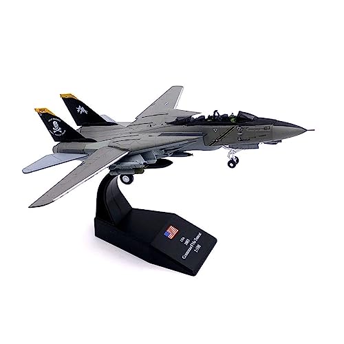 SHOUXI Aerobatic Flugzeug 1/100 US F-14 Fighter Tomcat Jolly Roger Squadron Vf103 Boeing Militärraketenbomber Modell F14 Aus Metalldruckguss(EIN) von SHOUXI