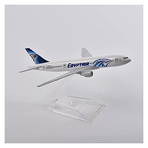 SHOUXI Aerobatic Flugzeug 16 cm EGYPTAIR Boeing 777 Flugzeugmodell Flugzeugdruckguss Metall Flugzeugmodell Im Maßstab 1:400 Geschenkkollektion von SHOUXI