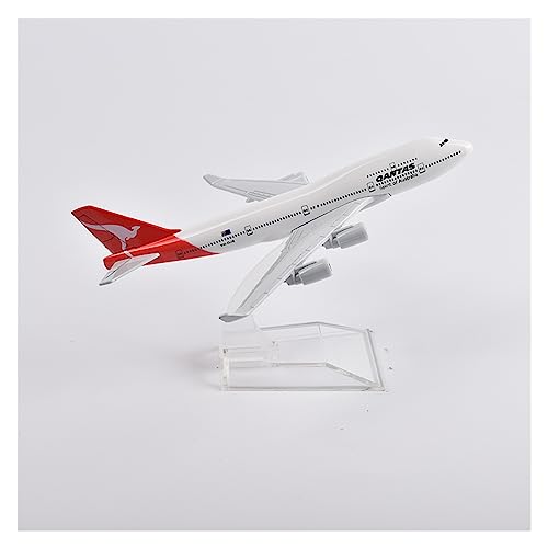 SHOUXI Aerobatic Flugzeug 16 cm Qantas Boeing 747 Flugzeugmodell, Flugzeugmodell Aus Metalldruckguss Im Maßstab 1:400(B) von SHOUXI